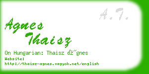 agnes thaisz business card